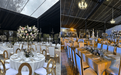 Bodas al Aire Libre 2026 – La Carpa Negra que Revoluciona la Decoración